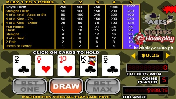 Hawkplay Online Casino-Video Poker 3